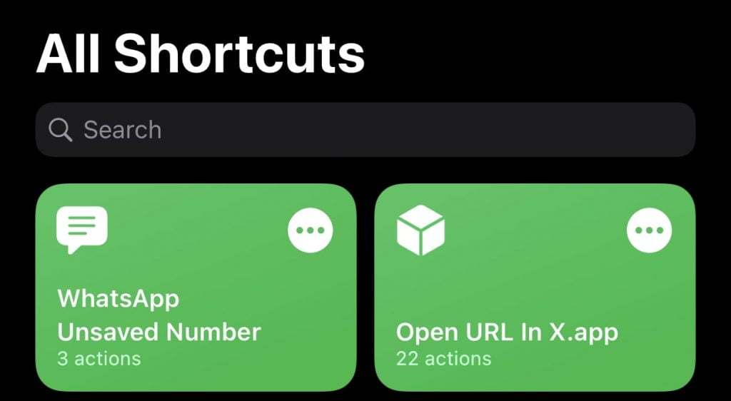 whatsapp shortcut